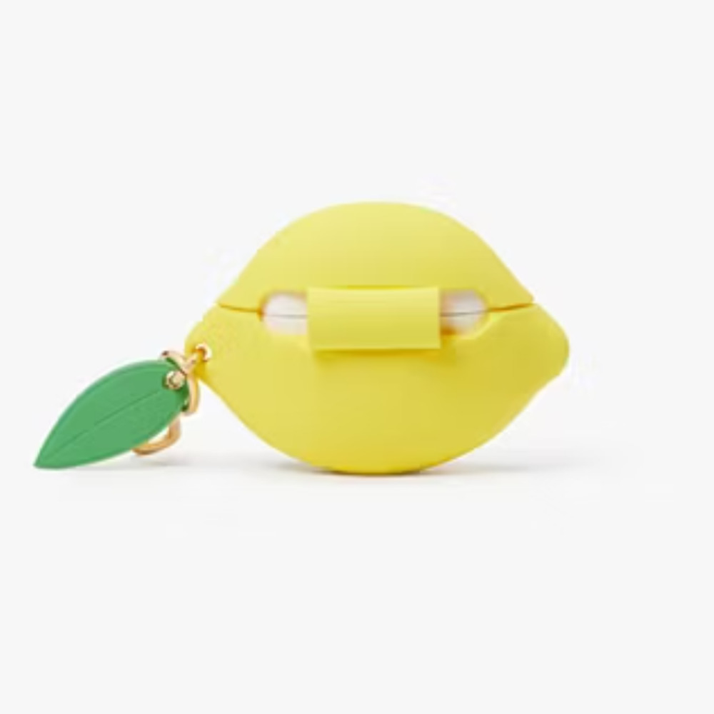 Kate Spade AirPods Gen 3 Case Lemon Drop Yellow Silicone Clip - Picture 6 of 6